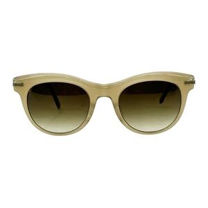 Garrett Leight Andalusia Sunglasses - Beige Tan Cat Eye Sunglasses Sun Glasses